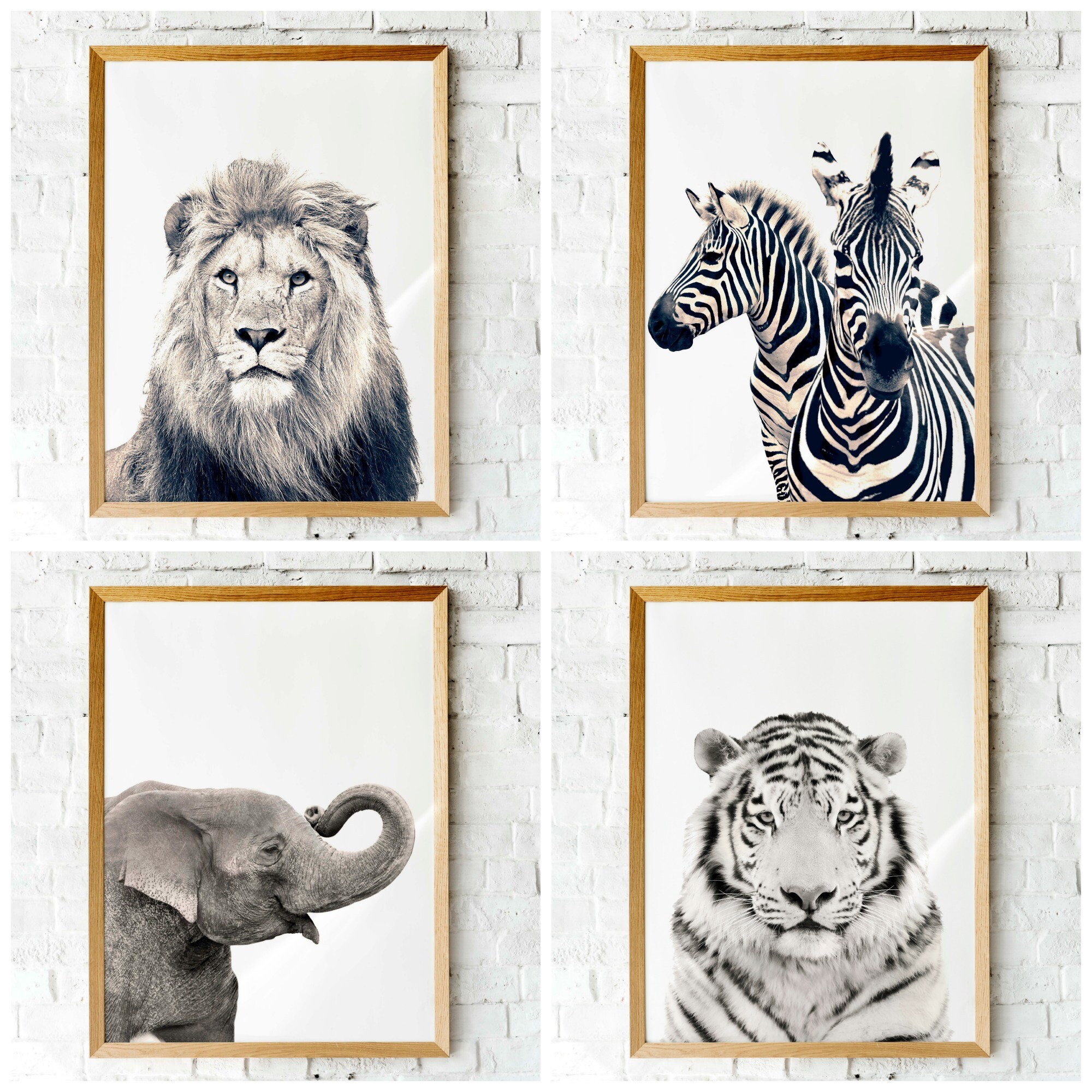 African Animals Art Print Printable Art Set of 4 Sepia Zebra - Etsy African Animals Art Print Printable Art Set of 4 Sepia Zebra - Etsy