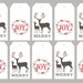 Christmas Gift Tags Printable Digital Download Deer Stag - Etsy