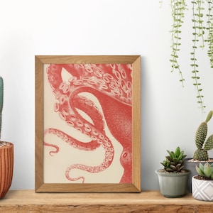 Set of 3 Screen printed Octopus tentacles  | Nautical wall art | Kraken tentacles printable poster