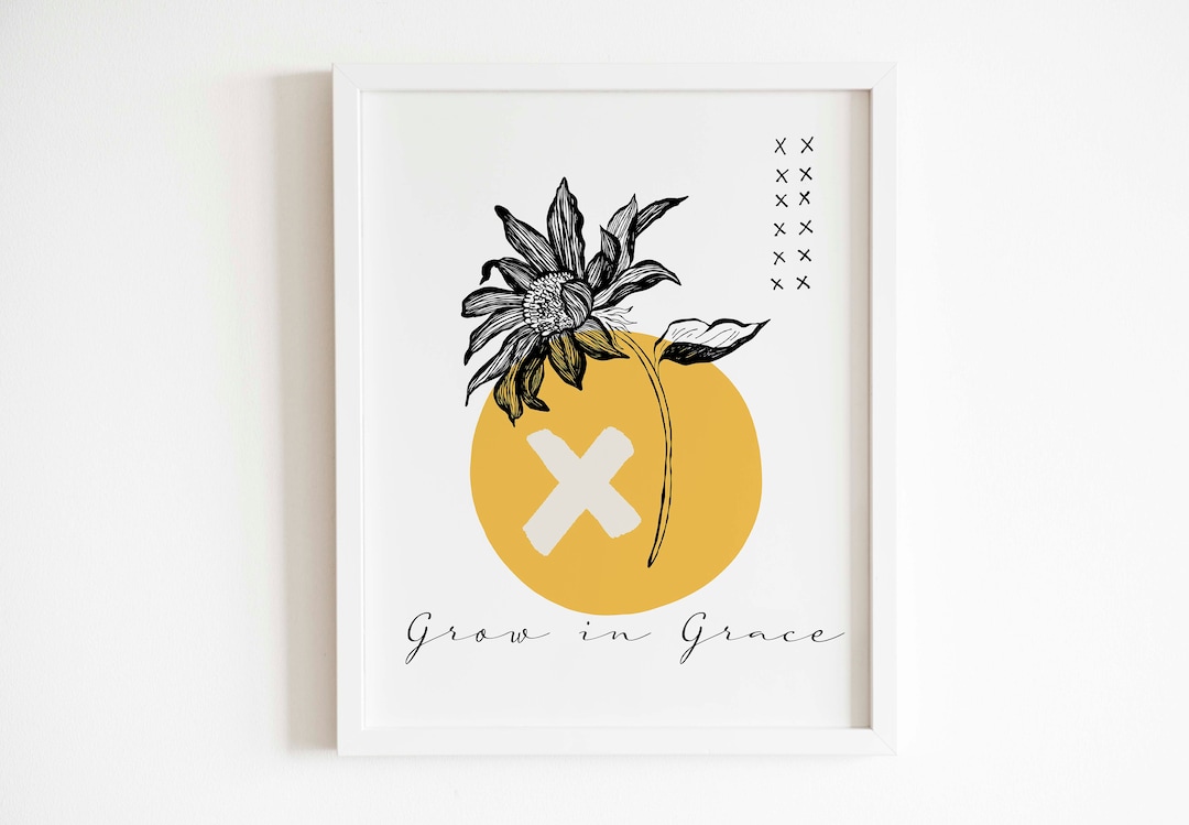 Bible Verse Wall Art | Grow in Grace 2 Peter 3v18 Printable Art ...