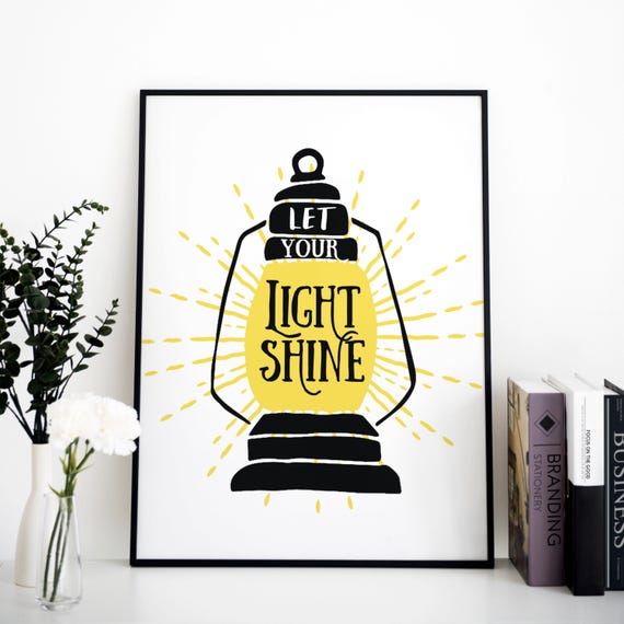 Let Your Light Shine Print: Christian Home Decor (Digital Download)