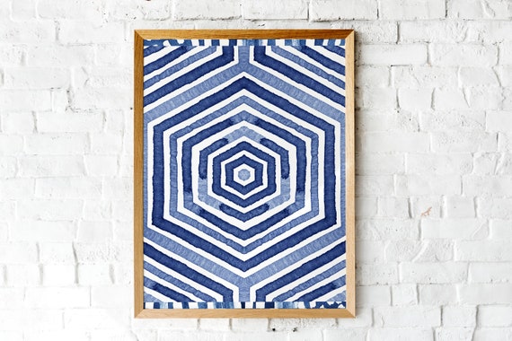 Printable Art Watercolor Indigo Abstract Print Abstract Ink | Etsy