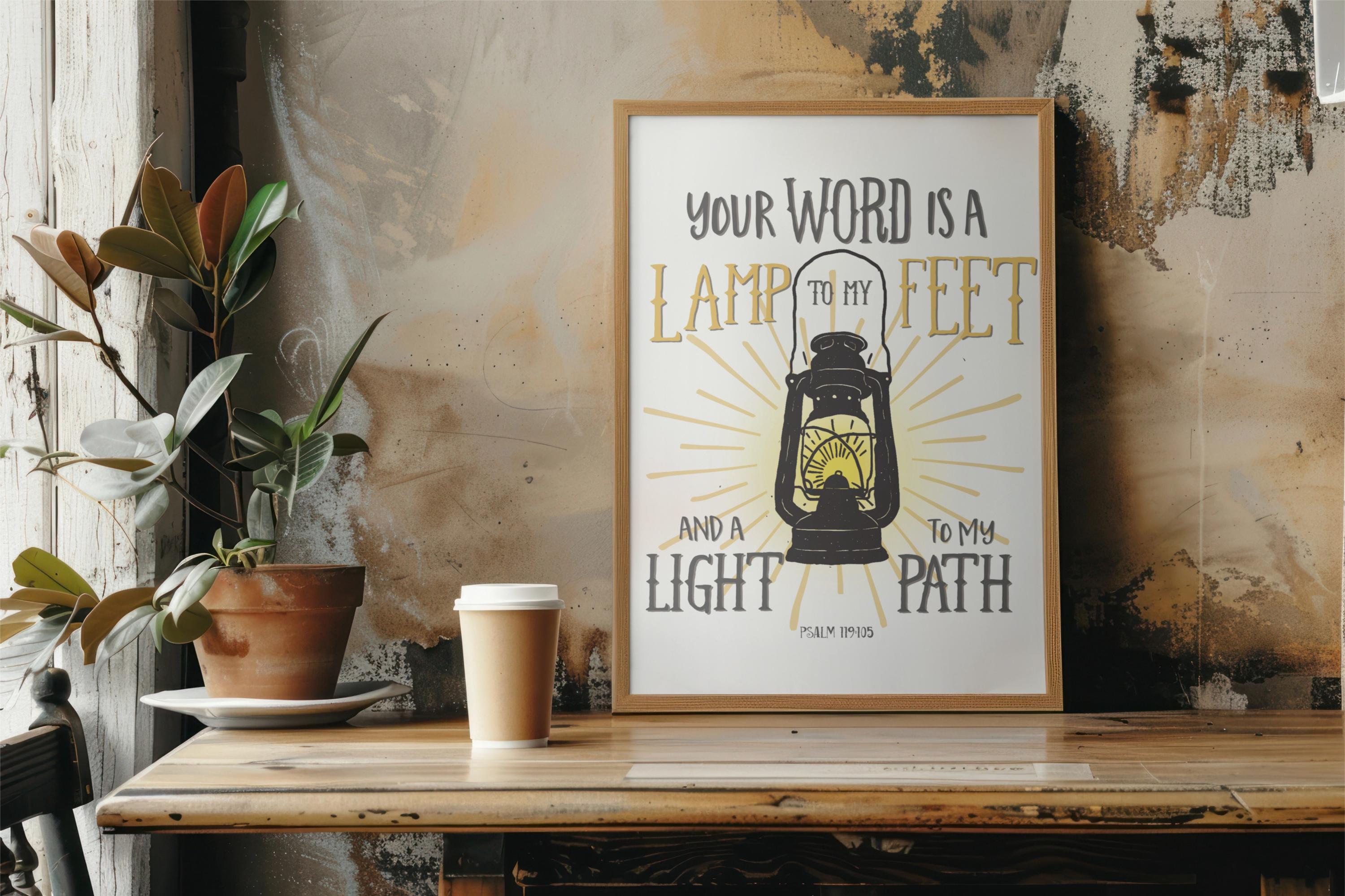 Bible Verse | Your Word is a Light to My Path | Psalm 119v105 | INSTANT ...