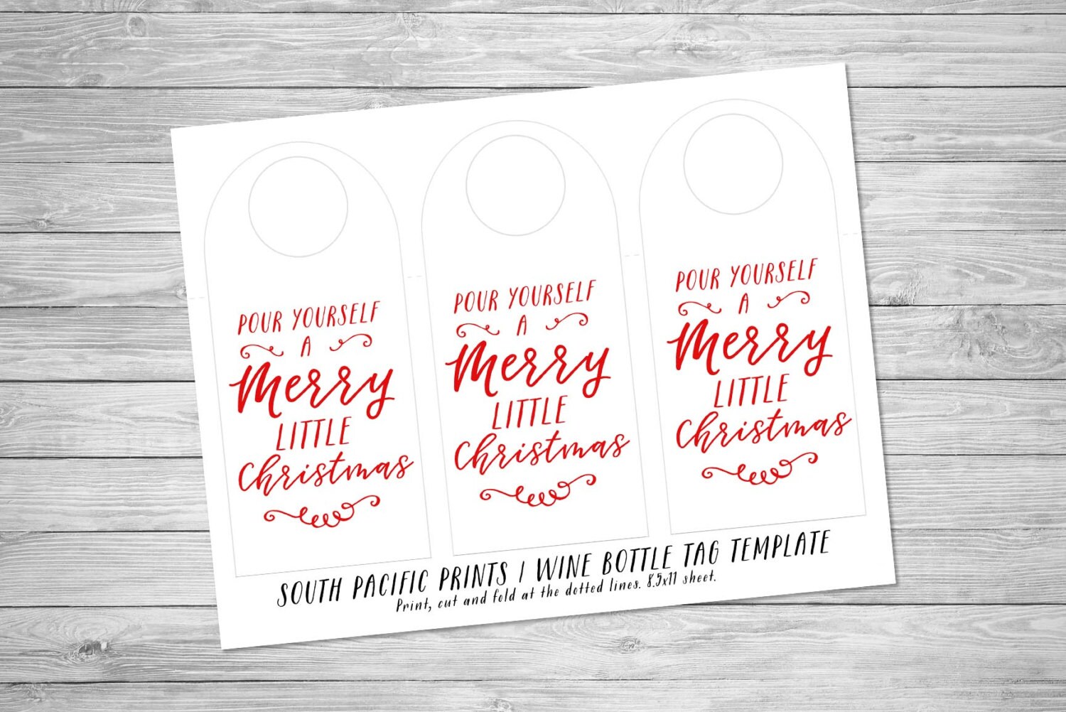 Printable wine tag Christmas bottle gift tag | Etsy