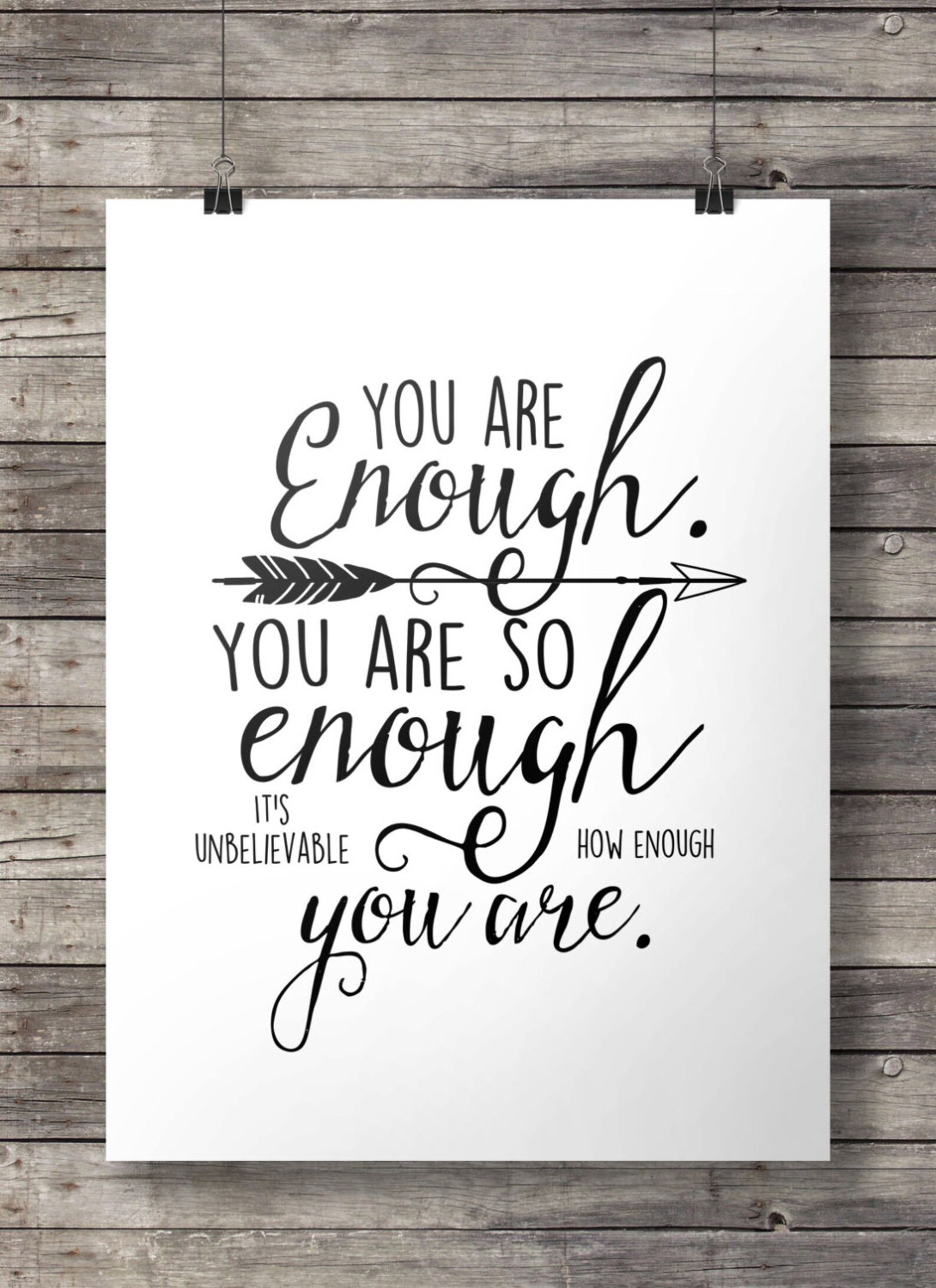 You Are Enough. You Are so Enough. It's Unbelievable How Etsy