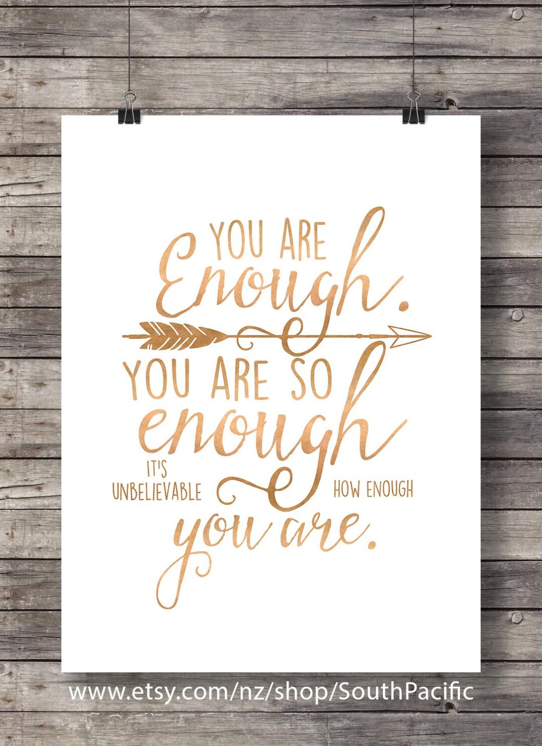 You Are Enough. You Are so Enough. It's Unbelievable How Etsy