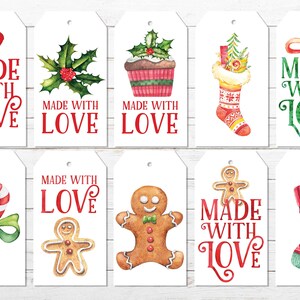 Made with love Geschenkanhänger zum selbst ausdrucken | Urlaub Weihnachten Tags