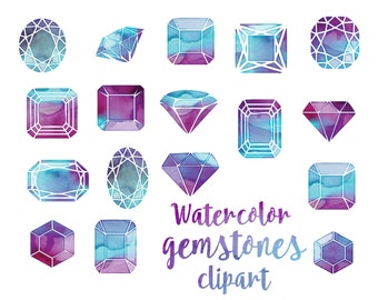 Jewels clipart, gemstone clipart, crystal illustration digital gemstones, crystals art images, Graphic Resources