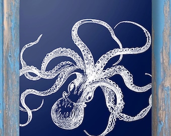 Octopus Wall Art - Etsy