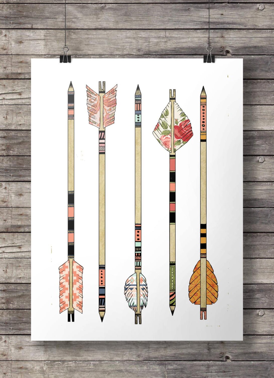 Bohemian Arrows Printable wall art INSTANT DOWNLOAD | Etsy