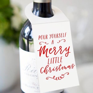 Printable Wine Tag Christmas Bottle Gift Tag - Etsy