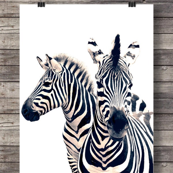 Zebra art print Printable art Zebra Sepia Zebra photo modern minimalist wall art Safari decor nursery decor black and white art print