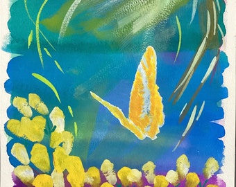 Be The Light Butterfly Art Colorful Soul Gouache Painting