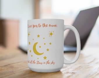 Love you to the Moon Ceramic Mug,15oz