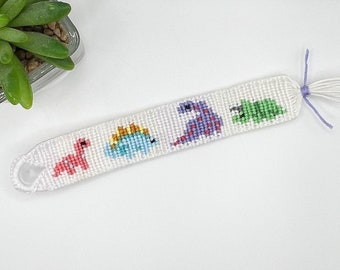 Pastel Dinosaur Keychain Handmade Friendship Bracelet