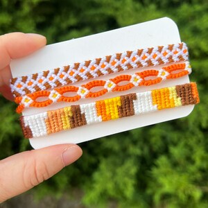 Assorted Fall Woven Friendship Bracelet, Handmade Macrame Jewelry