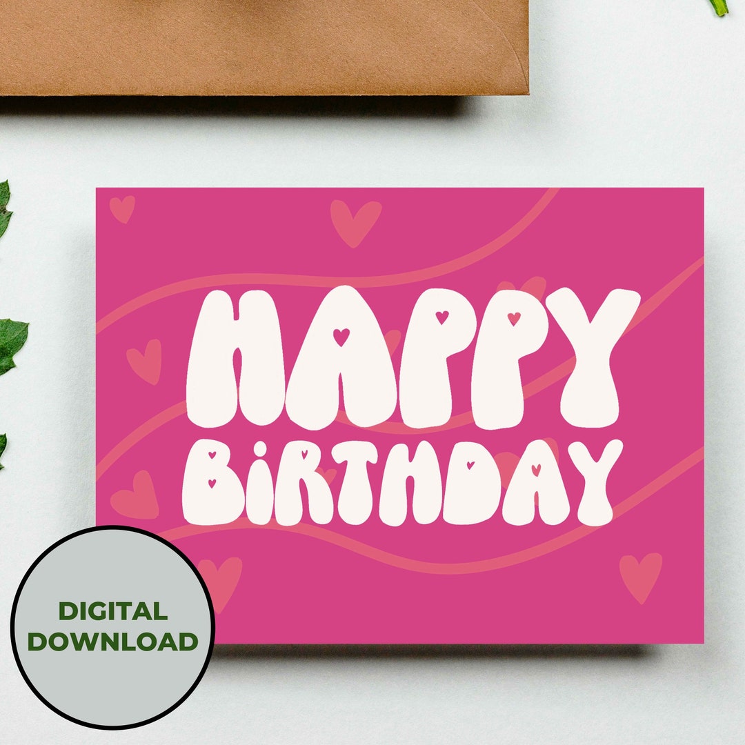 Cute Printable Birthday Cards Digital Download - Etsy