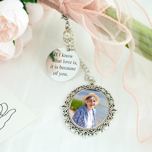 Photo Wedding Bouquet Charms, Bride Bouquet Charm, Wedding Memorial Photo Charm, Personalized Bridal Charms, Memorial Bridal Bouquet Charms