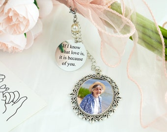 Photo Wedding Bouquet Charms, Bride Bouquet Charm, Wedding Memorial Photo Charm, Personalized Bridal Charms, Memorial Bridal Bouquet Charms