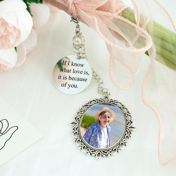 Photo Wedding Bouquet Charms, Bride Bouquet Charm, Wedding Memorial Photo Charm, Personalized Bridal Charms, Memorial Bridal Bouquet Charms