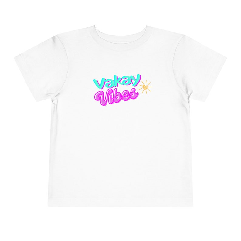 vakay vibes tee, grafisch t-shirt, op maat, ontwerp, peuter, kinderen, jongens en meisjes, retro, tijdperk, zomer afbeelding 2