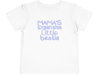 mama's dure kleine bestie - t-shirt, grafisch t-shirt, op maat, ontwerp, peuter, kinderen, jongens en meisjes, retro, tijdperk, zomer