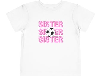 voetbalzus herhalen - peuter t-shirt, roze, familie, broers en zussen, trend, sport, nieuwigheid, op maat, cadeau, stijl, juichen, ondersteuning, jurk om indruk te maken