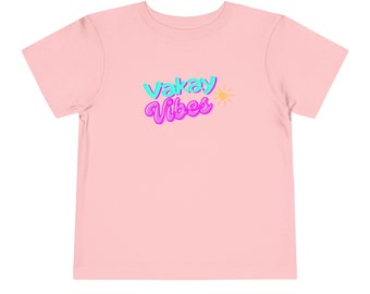 vakay vibes - tee, grafisch t-shirt, op maat, ontwerp, peuter, kinderen, jongens en meisjes, retro, tijdperk, zomer