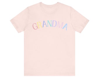 multi rainbow pastel grandma graphic novelty tee t-shirt tshirt mother's day gift present family grandson granddaughter grandkids