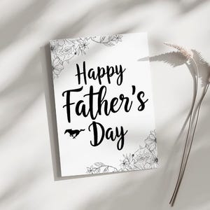 Biglietto Auguri Festa del Papà – Stampa Digitale, Happy Father’s Day, Biglietto Minimal Chic, Download Immediato, Regalo Papà