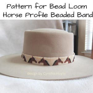 Perlen-Webstuhl Muster, Cowboy-Hut Band Muster, Western-Hut-Band Muster (Digitaler Download)