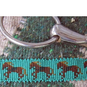 Bead Loom Pattern, Trotting Horses pattern for Miyuki & Toho Beads, Instant Digital Download!