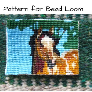 Kraalweefgetouwpatroon, western Buckskin Horse-ontwerp, instant digitale download!