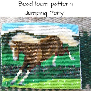 Bead Loom Pattern, Vintage Jumping Pony Horse Tapestry, Instant Digital Download!