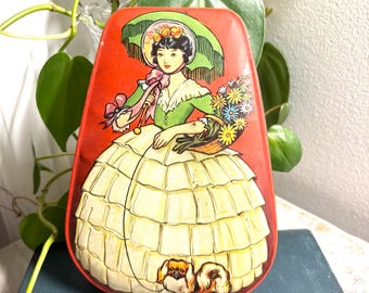 Vintage Art Deco Dainty Dinah  Toffee Tin 1940s by George Horner England