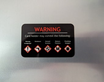 Health and Saftey Infomation -  Metal Business Card.