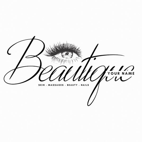 Makeup Artist Logo, DIY Beauty Logo Set, Makeup Salon Logo, Cosmetic Logo, Pink Logo, DIY Edit in Canva Premade Logo Template, Lash