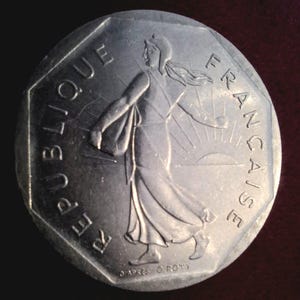 Rare find of a 2 Francs 1979s vintage coin from France - Collectors Item