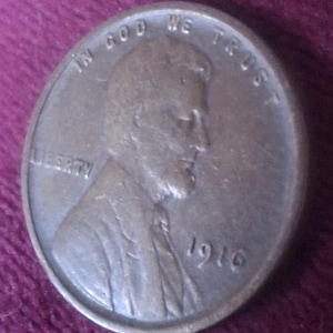 Hallazgo muy raro: un centavo de trigo de 1916 sin marca de ceca - Moneda estadounidense - Para coleccionistas