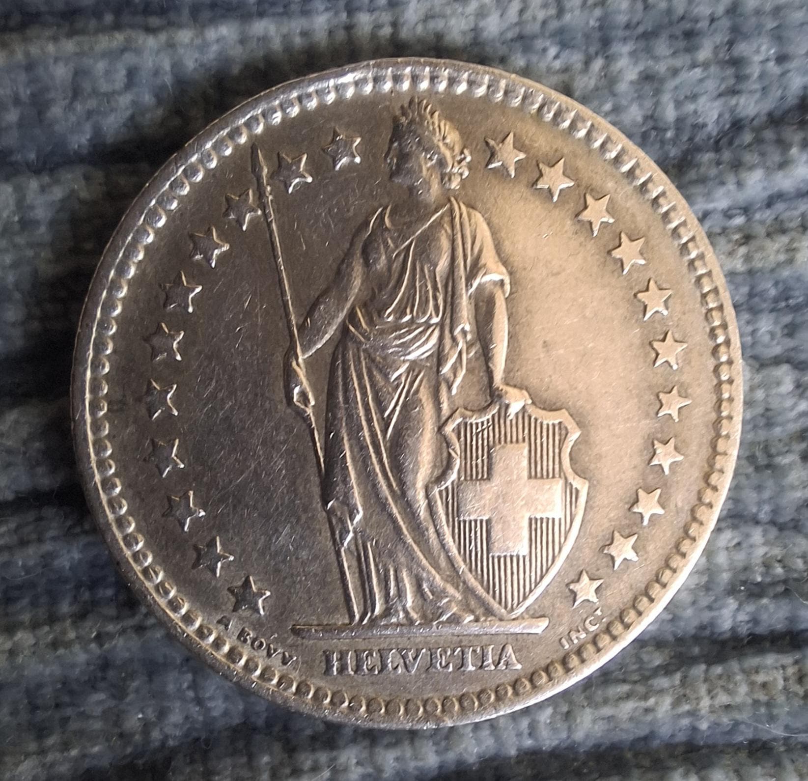 1961年スイス銀貨2フラン - 高級コレクターズアイテム - Etsy 日本
