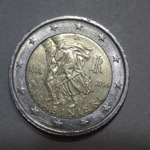 Rare find of a circulated comemorative 2014 2 euro coin from Italy - a unique collectors item