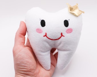 Personalized Tooth Fairy Pillow: Soft Felt Toy, Custom Name Gift