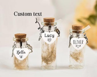 Custom Pet Urns, Engraved Glass Bottles, Pet Hair and Ashes Memorial Items, Teeth Storage Bottles, Memorial Gifts for Pet