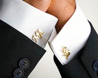 Custom Initial Cufflinks – Personalized Wedding Gifts for Groom, Man