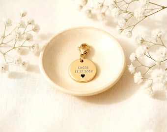 Personalized Keychain,Minimalist Round Keychain, Simple design