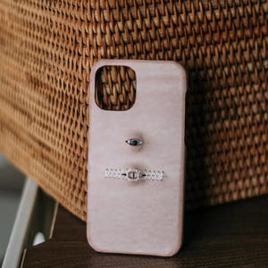 Custodia originale Evil Eye premium per iPhone 16Promax, realizzata a mano, per Apple 15Pro, in pelle invecchiata, custodia per telefono retrò 15Promax.