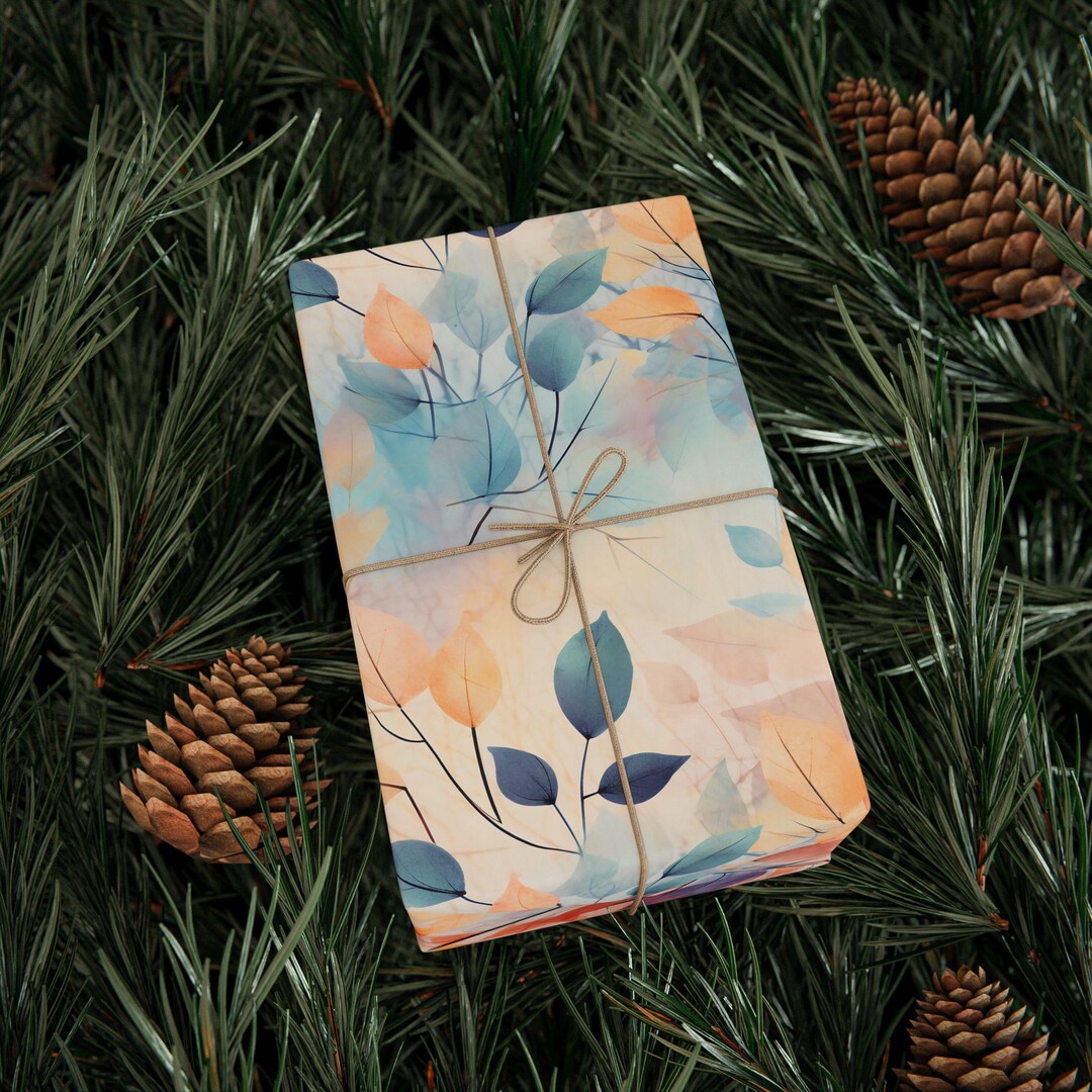 Wrapping Up Fall Vibrant Autumn Fall Premium Wrapping Paper Roll - Eco Friendly Gift ...