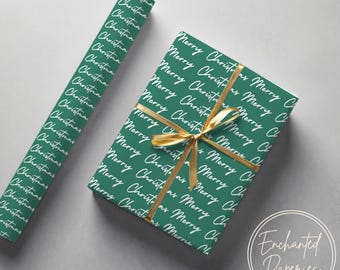Frohe Weihnachten Grüne Premium Geschenkpapierrolle - Umweltfreundliche Geschenkverpackung für Geburtstage, Feiertage und Hochzeiten, einzigartige Designs, recycelbar