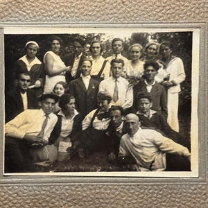 Vintage Original Photo Early Soviets Era Youth Girls Guys 1930s Snapshot History Memory Photo