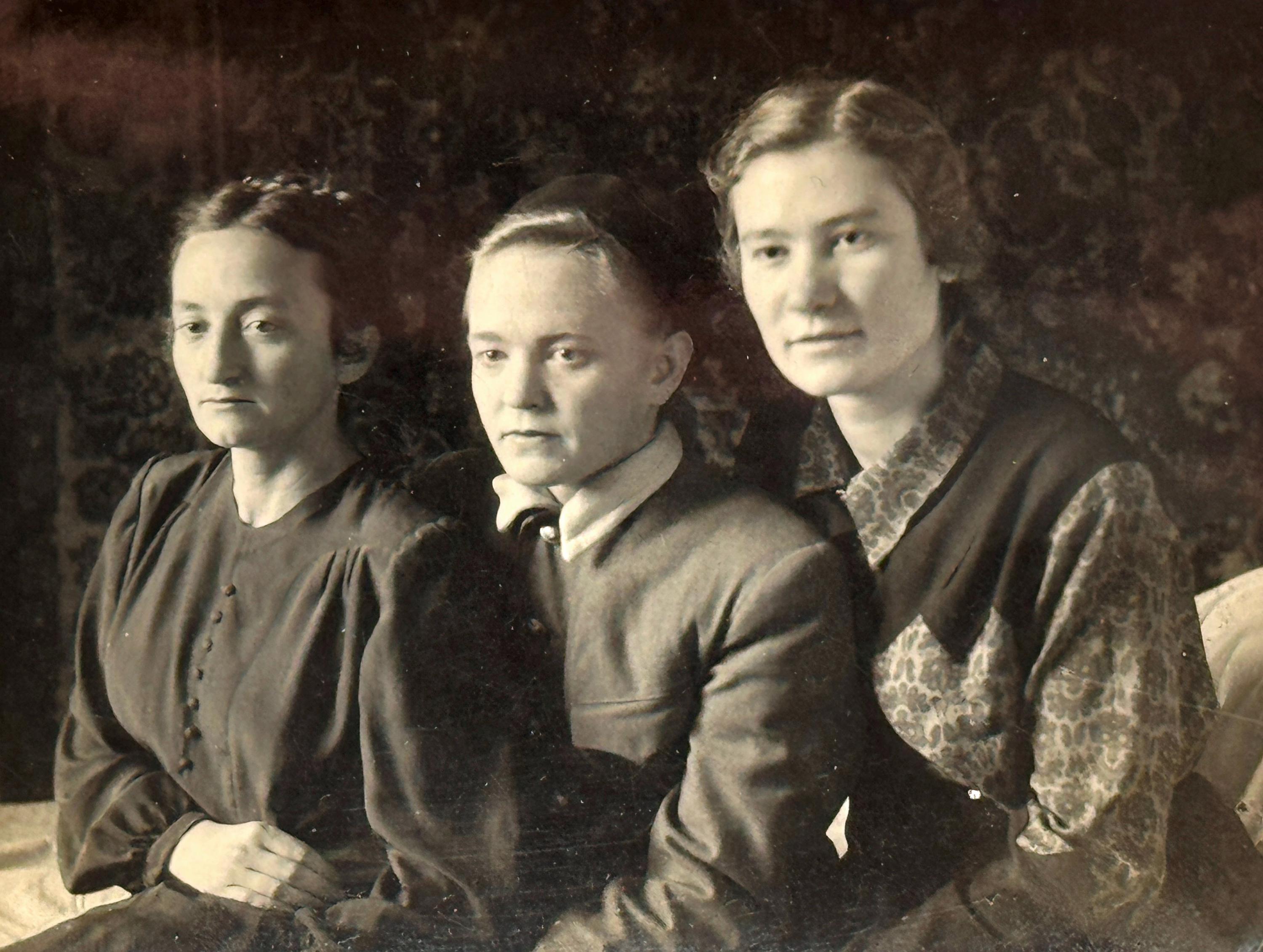 Vintage 1950s USSR Three Women Hugging Photo | Close Friends Portrait ...